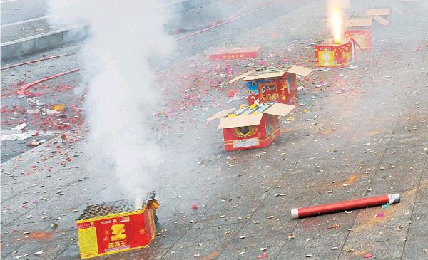 一掛鞭炮帶走多少清新空氣？